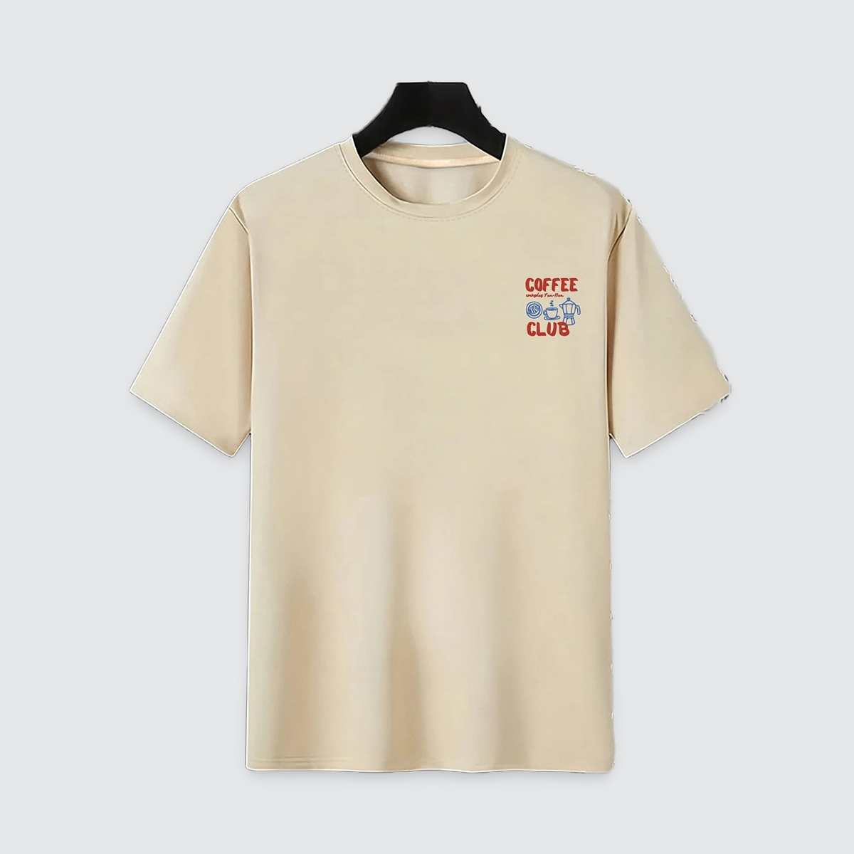 Men's Beige Oversized T-Shirt | The Coffee Club