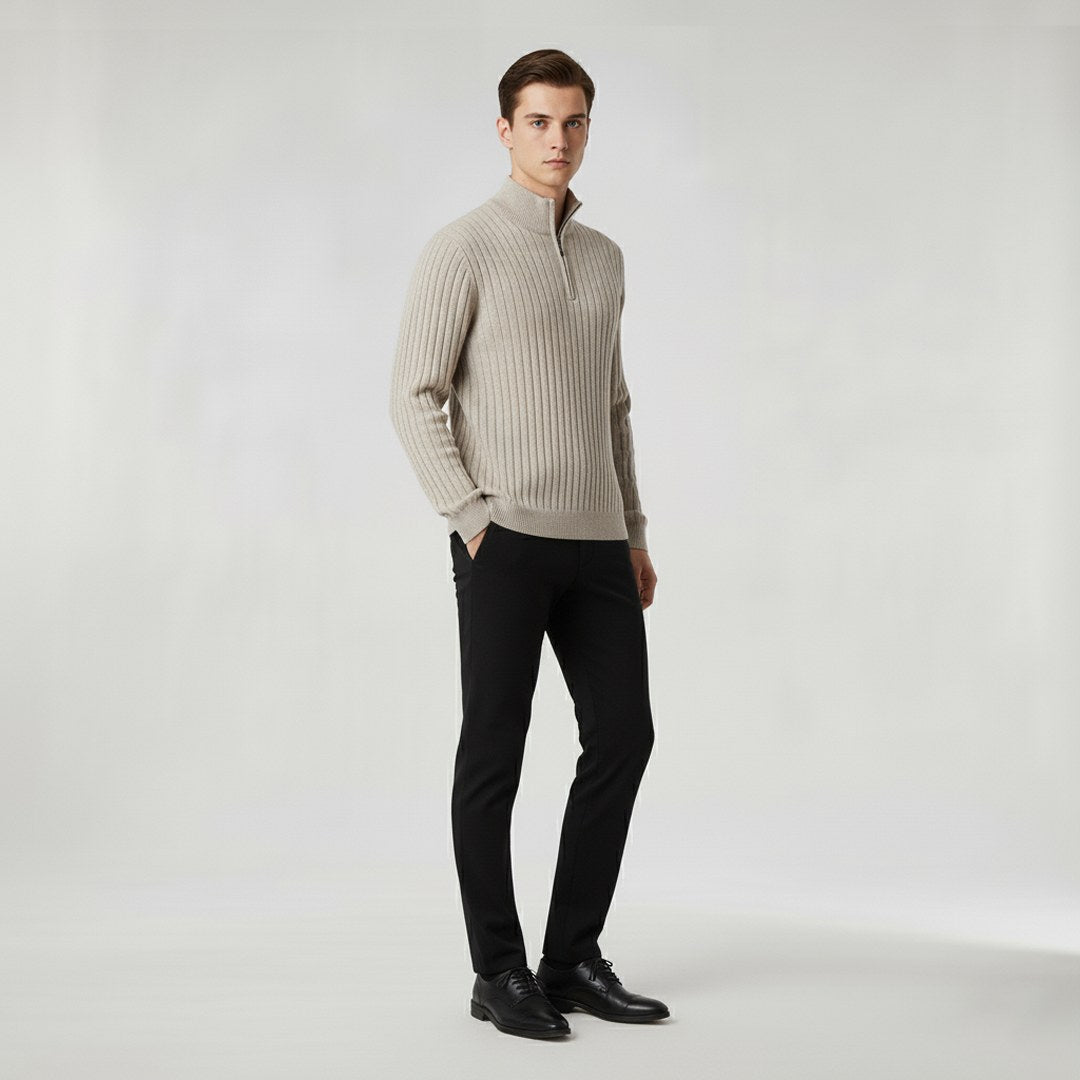 mens-ribbed-half-zip-jumper