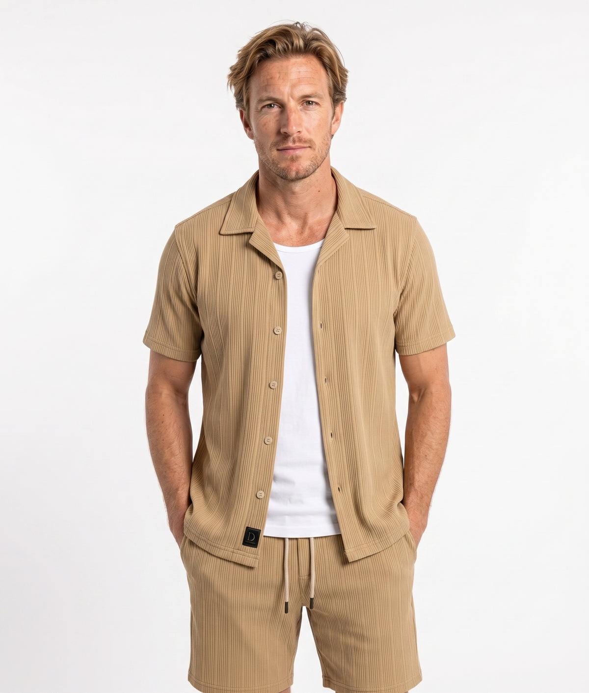 mens-ribbed-short-sleeve-shirt-shorts-set-primrose