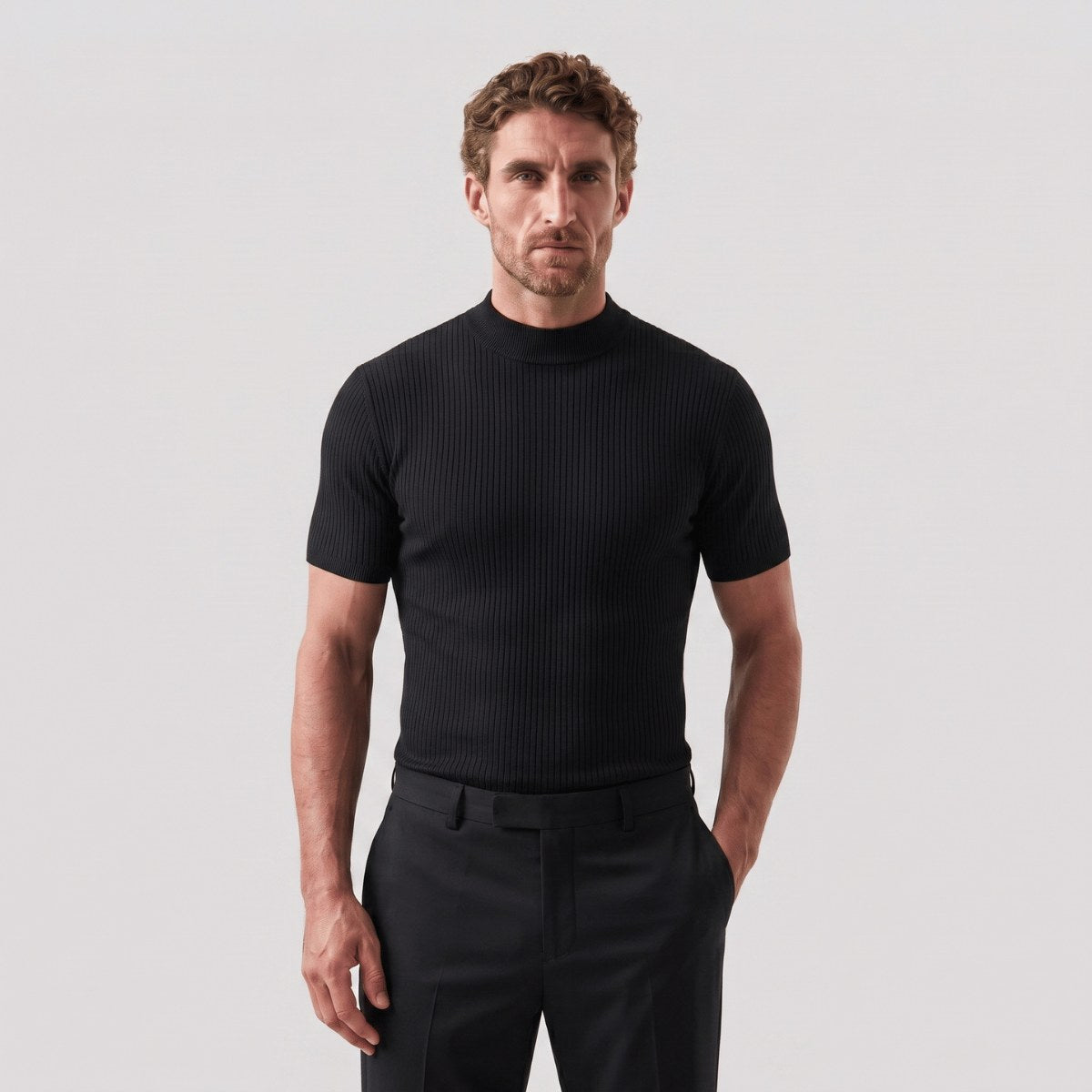 mens-short-sleeve-ribbed-knit-mock-neck-top-kingsley