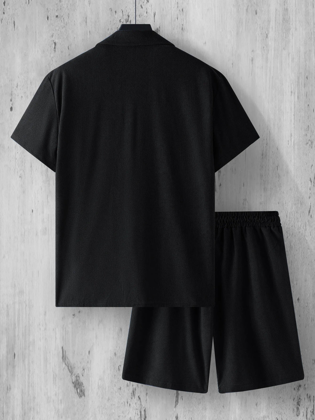 mens-waffle-knit-short-sleeve-shirt-shorts-set-blackheath