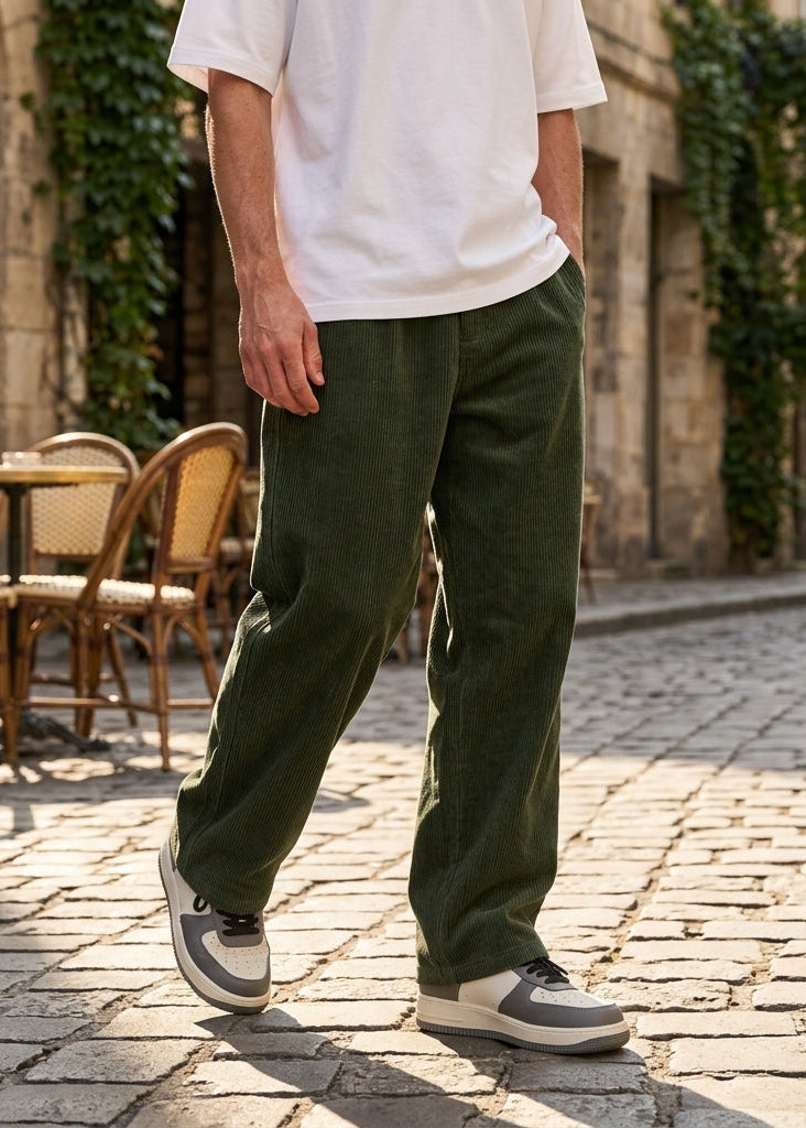 Men's Corduroy Straight-Leg Trousers | The Southwark