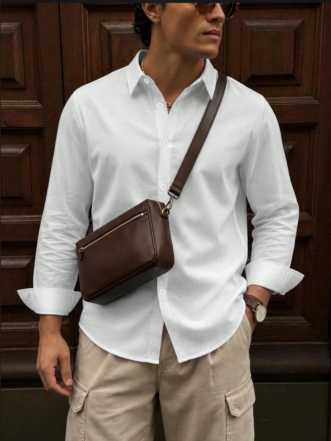Men's Long-Sleeve Linen-Blend Casual Shirt | The Arundel