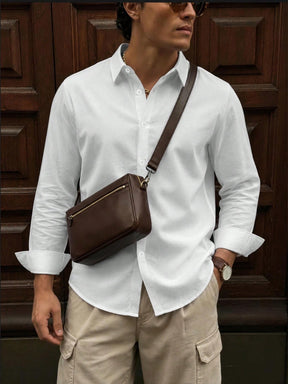Men's Long-Sleeve Linen-Blend Casual Shirt | The Arundel