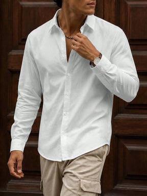 Men's Long-Sleeve Linen-Blend Casual Shirt | The Arundel