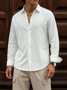 Men's Long-Sleeve Linen-Blend Casual Shirt | The Arundel