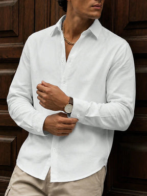 Men's Long-Sleeve Linen-Blend Casual Shirt | The Arundel