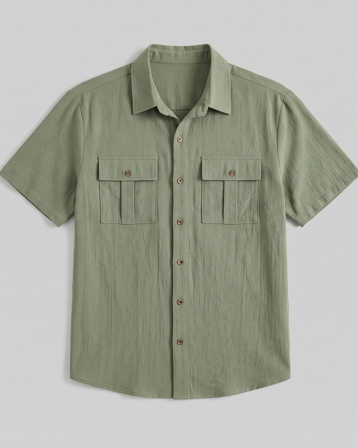 Men's Textured Linen-Mix Short Sleeve Shirt & Trousers Set | The Salcombe