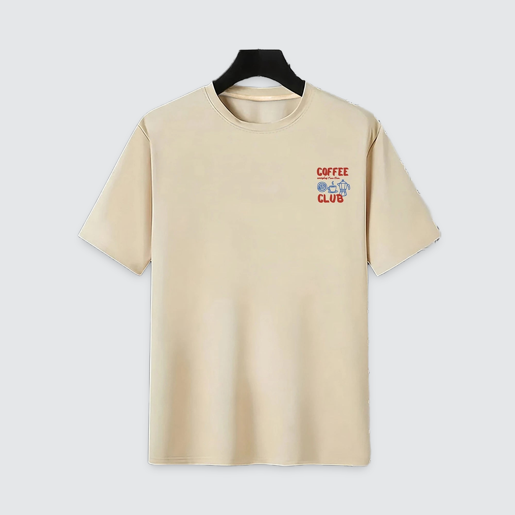 Men's Beige Oversized T-Shirt | The Coffee Club