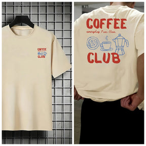Men's Beige Oversized T-Shirt | The Coffee Club