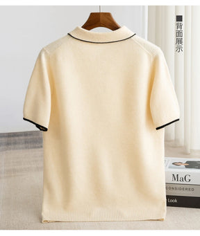 Men's Fine Wool Short Sleeve Knit Polo | The Richmond