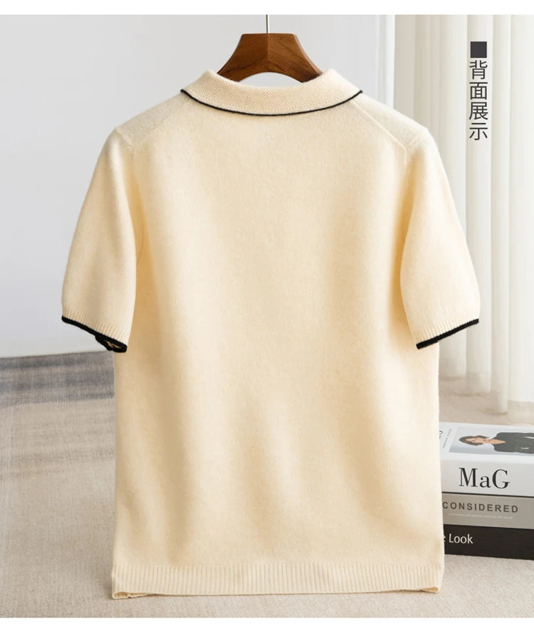 Men's Fine Wool Short Sleeve Knit Polo | The Richmond