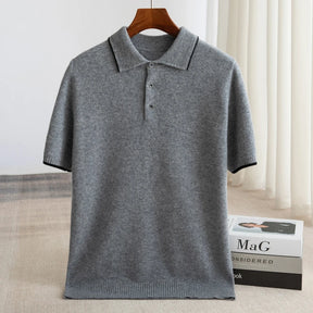Men's Fine Wool Short Sleeve Knit Polo | The Richmond