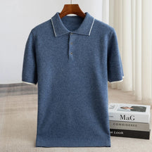 Men's Fine Wool Short Sleeve Knit Polo | The Richmond