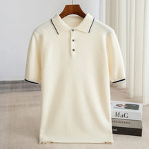 Men's Fine Wool Short Sleeve Knit Polo | The Richmond
