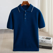 Men's Fine Wool Short Sleeve Knit Polo | The Richmond