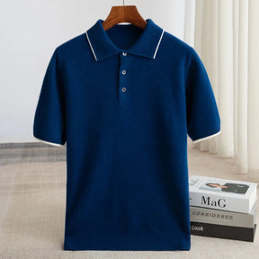 Men's Fine Wool Short Sleeve Knit Polo | The Richmond
