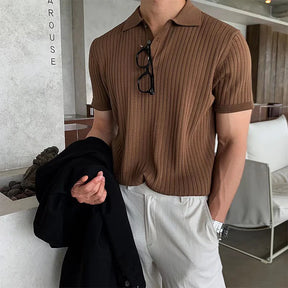 The Belgravia | Ribbed Knit Polo Shirt