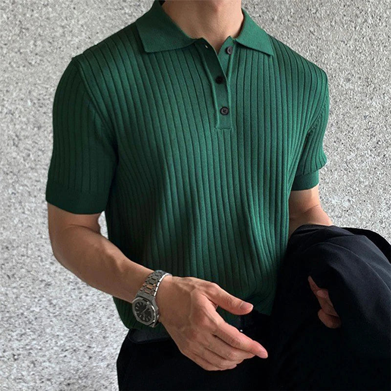 The Belgravia | Ribbed Knit Polo Shirt