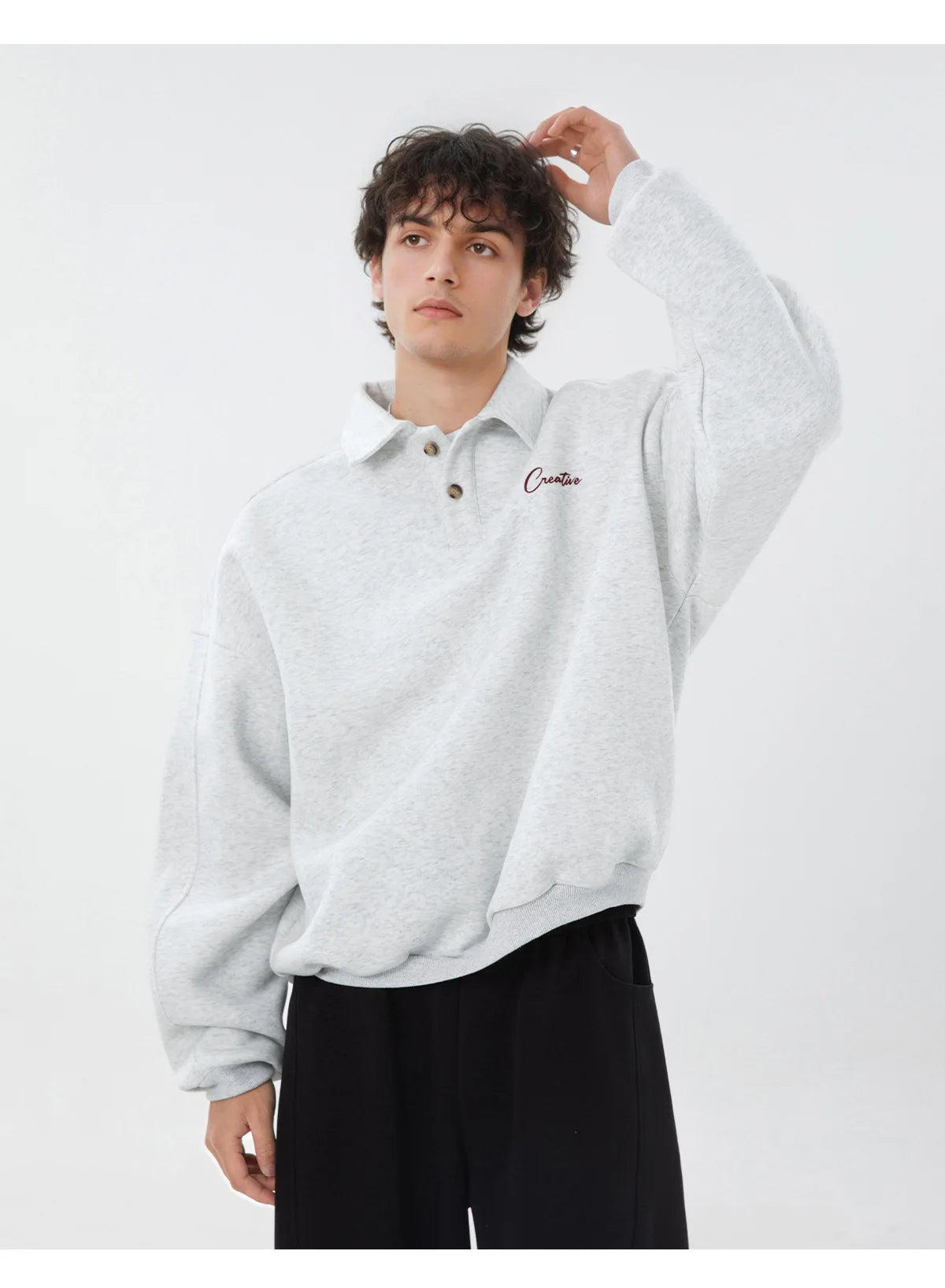 The Creative | Textured Long Sleeve Polo