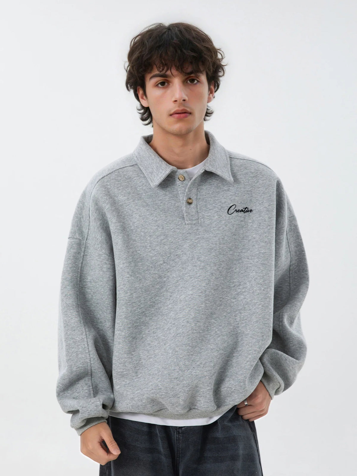 The Creative | Textured Long Sleeve Polo