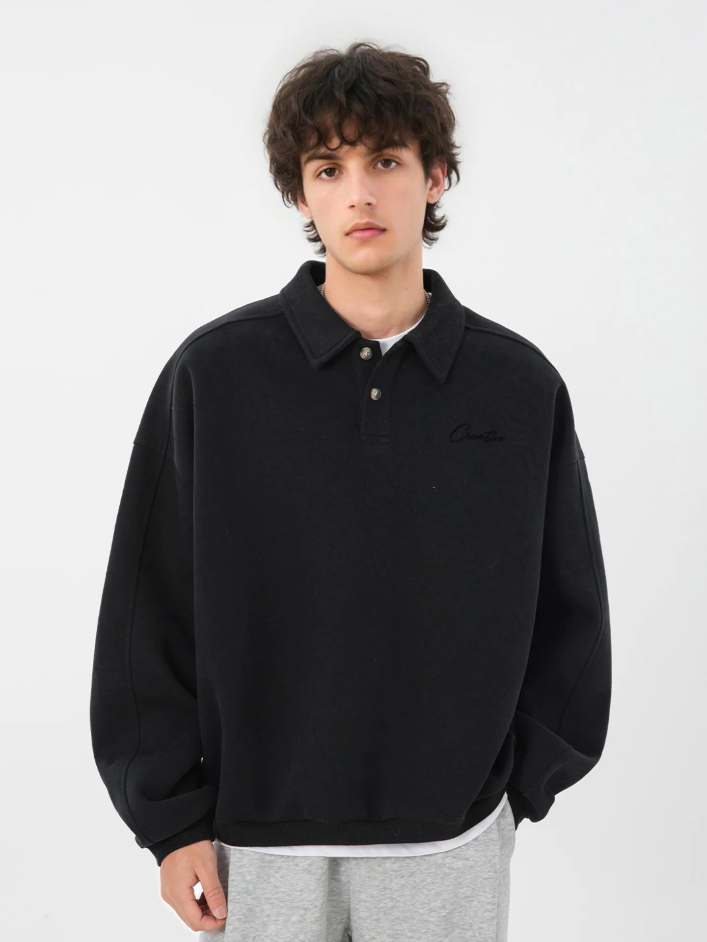 The Creative | Textured Long Sleeve Polo