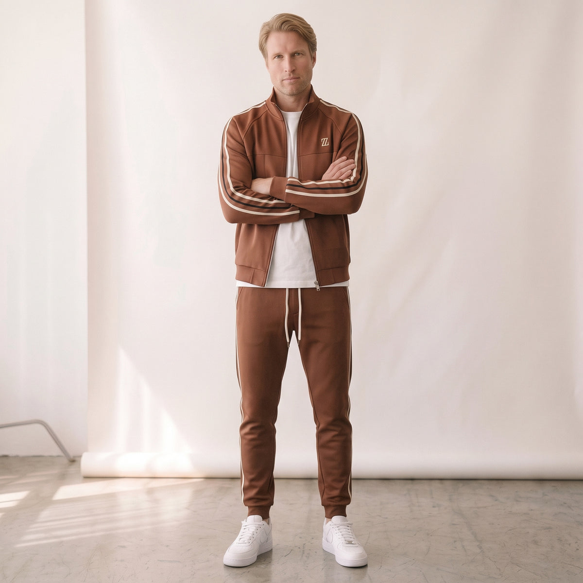 Unisex Striped Cotton Tracksuit Set | The Brixton