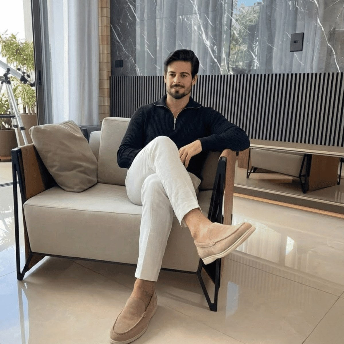 half-zip-jumper-suede-loafers-set-ludgate