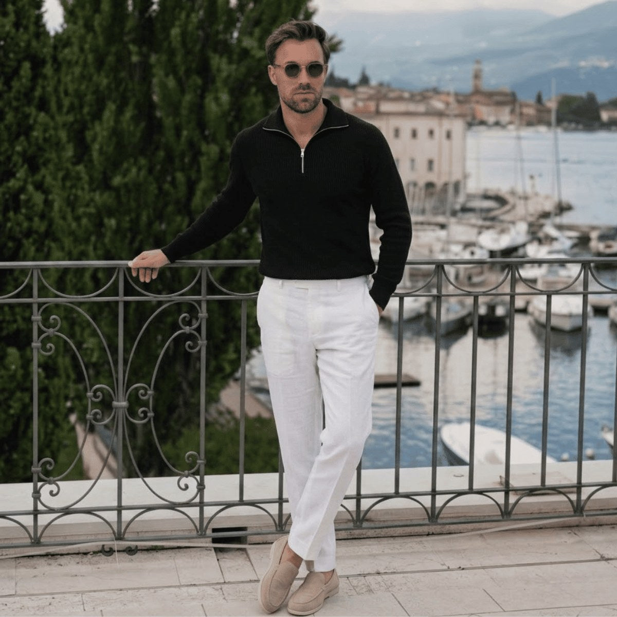 half-zip-jumper-suede-loafers-set-ludgate