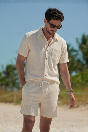 men-waffle-knit-shirt-and-shorts-co-ord-set