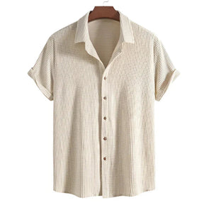 men-waffle-knit-shirt-and-shorts-co-ord-set