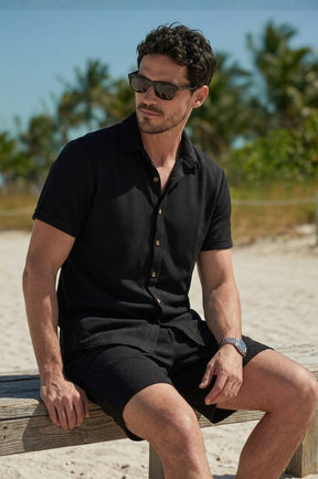 men-waffle-knit-shirt-and-shorts-co-ord-set