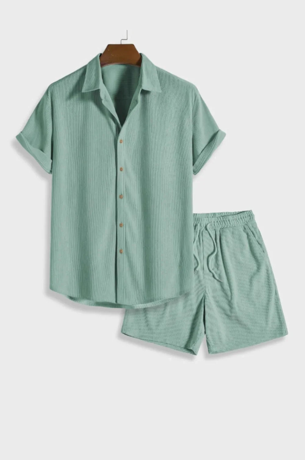 men-waffle-knit-shirt-and-shorts-co-ord-set