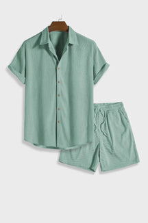 men-waffle-knit-shirt-and-shorts-co-ord-set