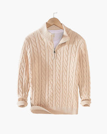 mens-cable-knit-cotton-half-zip-jumper-belsize