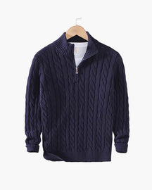 mens-cable-knit-cotton-half-zip-jumper-belsize