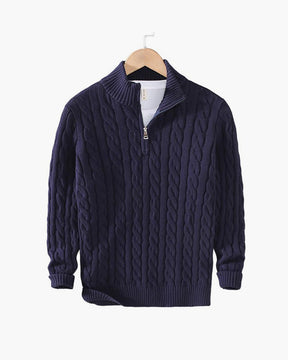 mens-cable-knit-cotton-half-zip-jumper-belsize