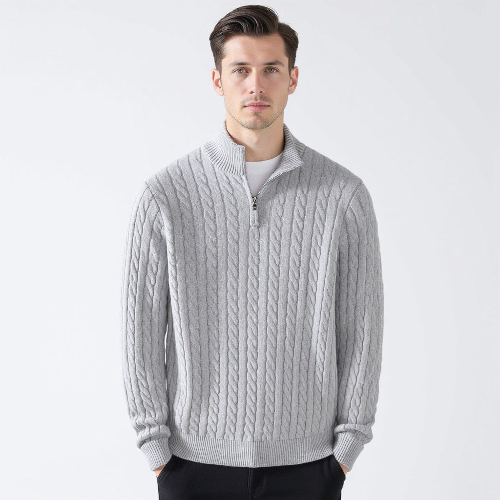 mens-cable-knit-cotton-half-zip-jumper-belsize
