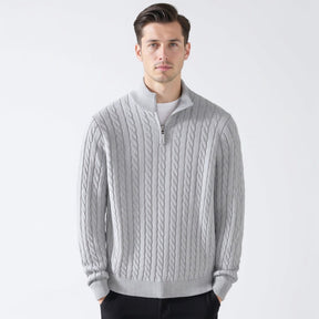 mens-cable-knit-cotton-half-zip-jumper-belsize
