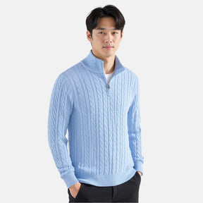 mens-cable-knit-cotton-half-zip-jumper-belsize