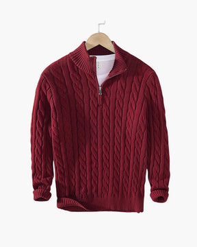 mens-cable-knit-cotton-half-zip-jumper-belsize
