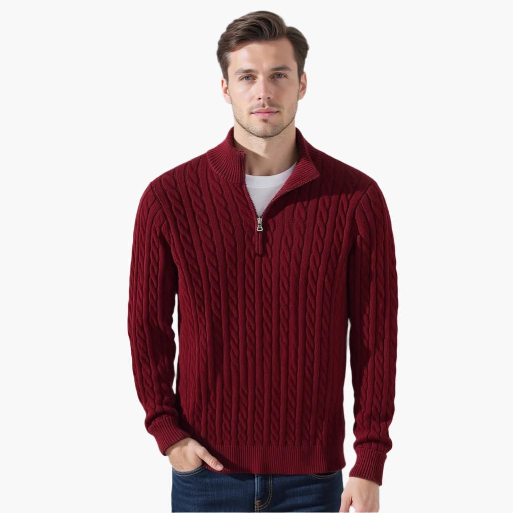 mens-cable-knit-cotton-half-zip-jumper-belsize