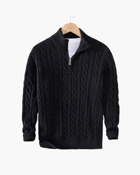 mens-cable-knit-cotton-half-zip-jumper-belsize