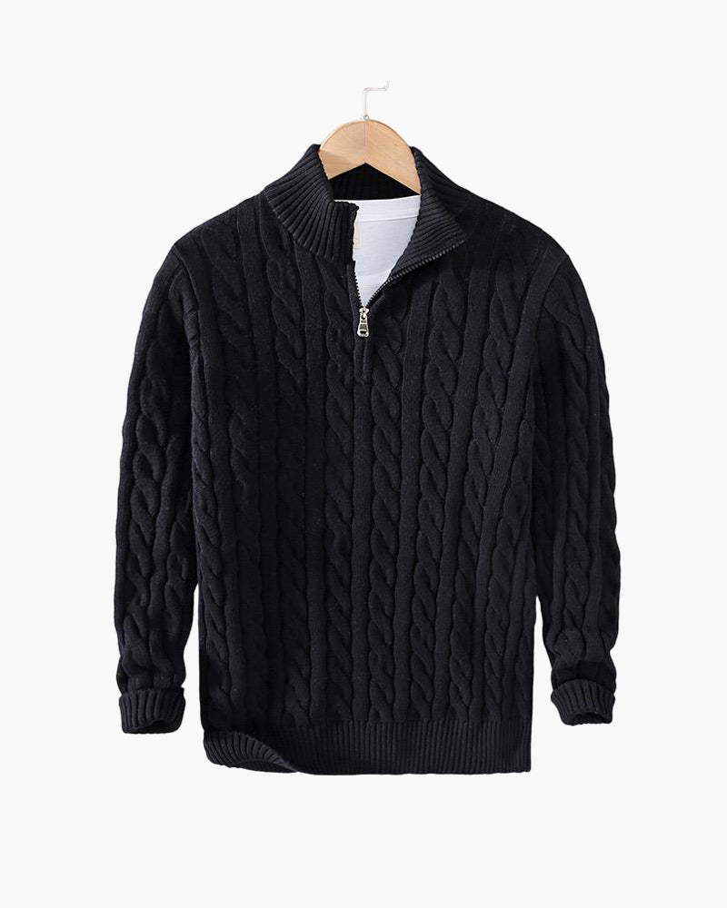 mens-cable-knit-cotton-half-zip-jumper-belsize