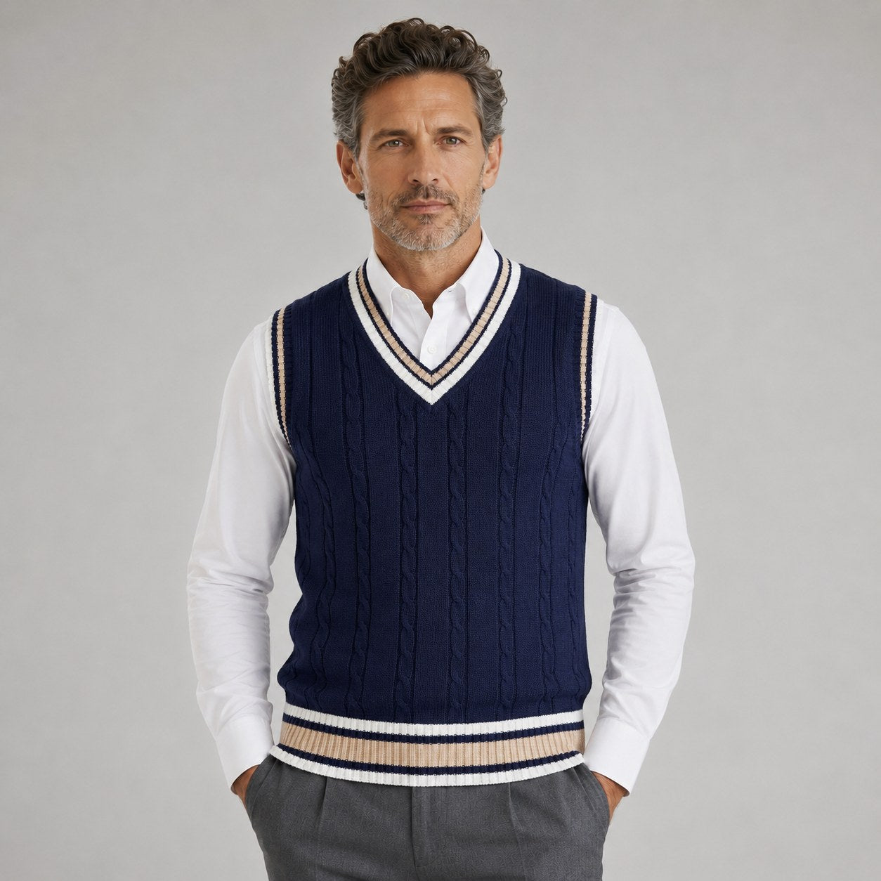 mens-cable-knit-v-neck-sweater-vest-kedleston