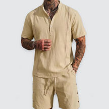 mens-cotton-linen-short-sleeve-shirt-and-shorts-set-the-sandbanks