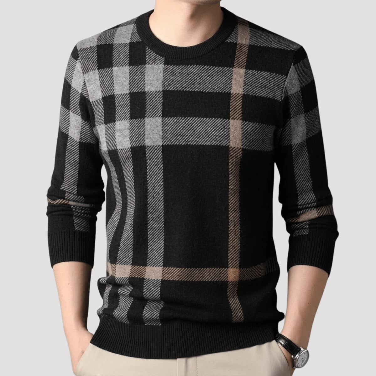 mens-crew-neck-plaid-jumper-swaledale