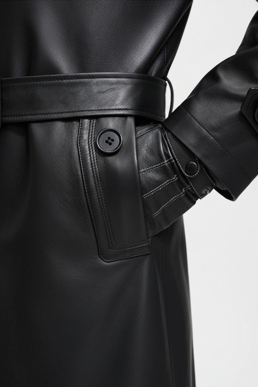 mens-faux-leather-trench-coat-ashcombe