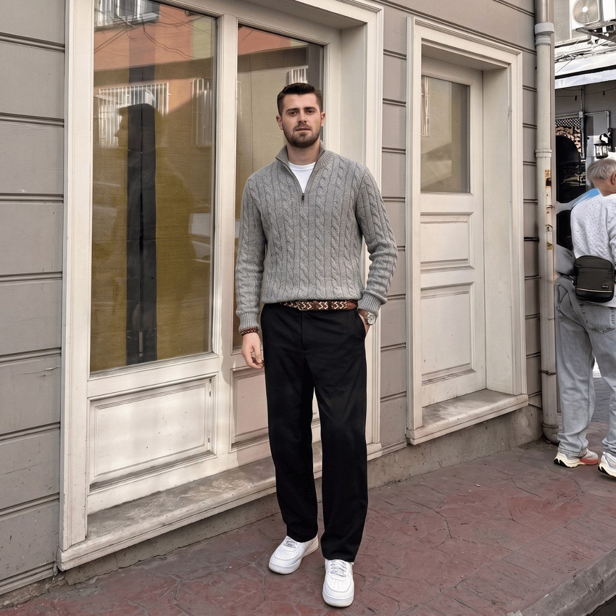 mens-half-zip-cable-knit-jumper-alfriston