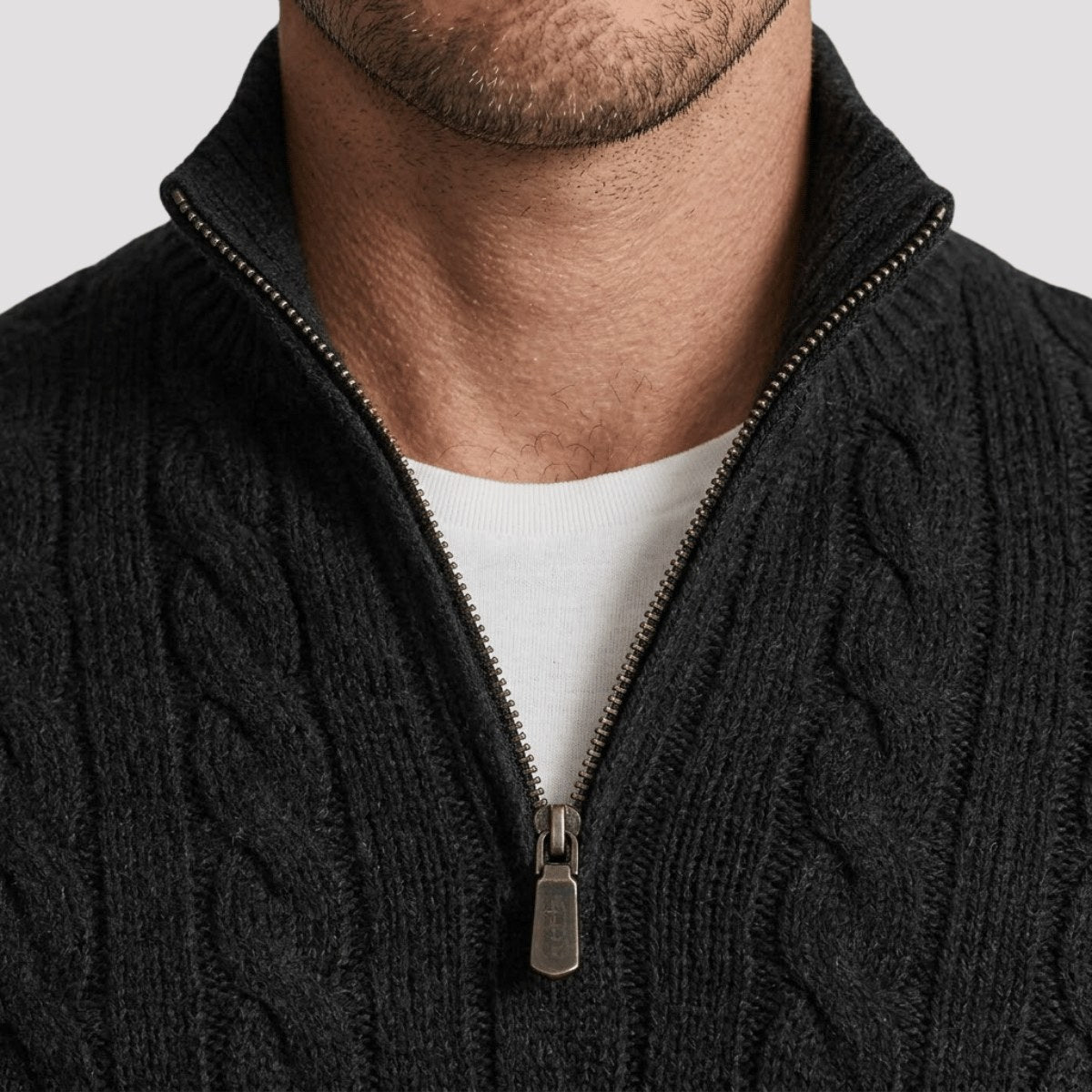 mens-half-zip-cable-knit-jumper-alfriston